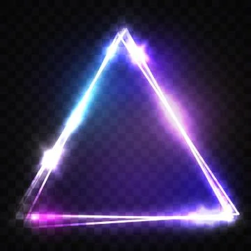 Glowing Triangle on Transparent Background. Stock Illustration
