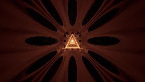 Glowing triangle wireframe design 3d illustration background wallpaper, Illustrazione stock