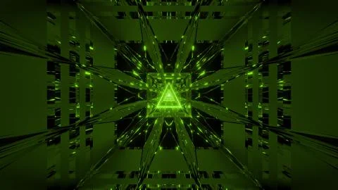 Glowing triangle wireframe design 3d illustration background wallpaper, 스톡 일러스트