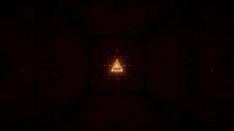 Glowing triangle wireframe design 3d illustration background wallpaper, Stock Illustration