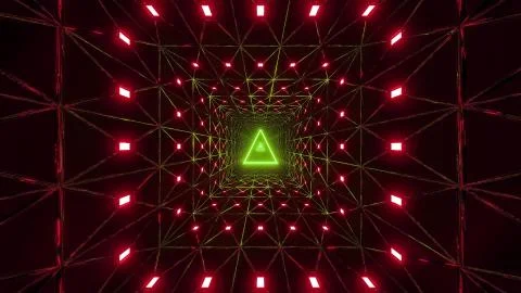 Glowing triangle wireframe design 3d illustration background wallpaper, 스톡 일러스트