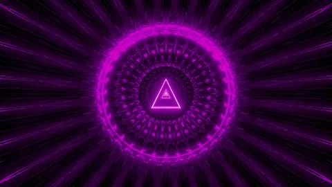 Glowing triangle wireframe design 3d illustration background wallpaper, Ilustración de archivo
