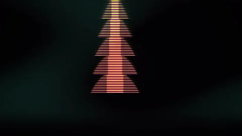 Glowing triangular light installation. Stock Footage 337514009