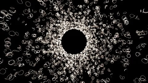 Glowing Triangular Shapes Glitch Geometric Rotation Circle Outlines Brown Stock Footage 313706974