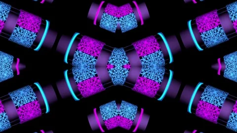 Glowing Tribe Pillar VJ Loops Stock Footage 74360195
