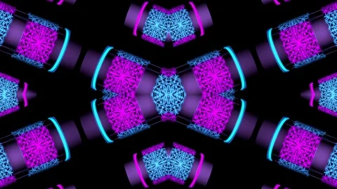 Glowing Tribe Pillar VJ Loops Stock Footage