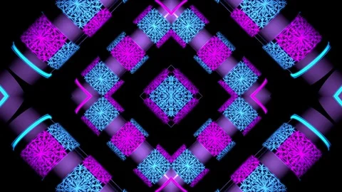 Glowing Tribe Pillar VJ Loops Video stock 74360373