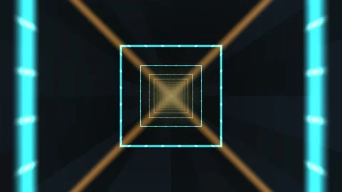 Glowing tunnel end point background for seamless looping Stock Footage 342499507