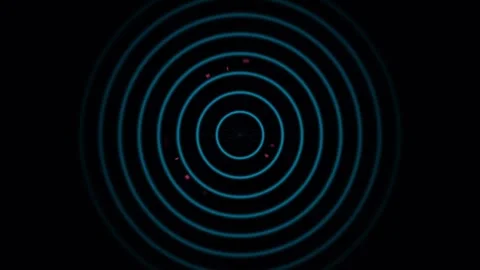 Glowing tunnel hud interface elements create dynamic Stock Footage 341845081