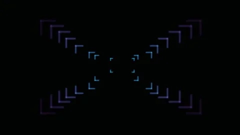 Glowing Tunnel HUD Interface Elements Seamless Loop Stock Footage 341846262