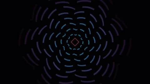 Glowing Tunnel HUD Interface Elements Stock Footage 341850764
