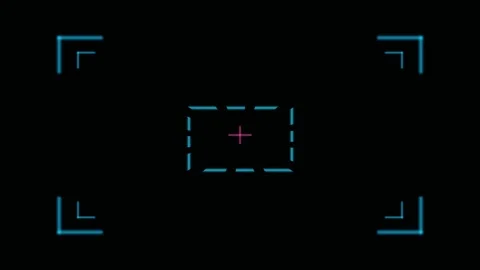 Glowing tunnel hud interface elements in seamless looping background Stock Footage 342742509