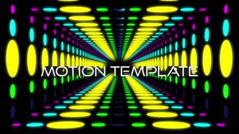 Glowing Tunnel Loop Titles After Effects stock