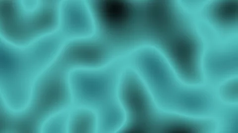 Glowing turquoise abstract fluid animation in seamless loop with smooth flowing Видео 320029964