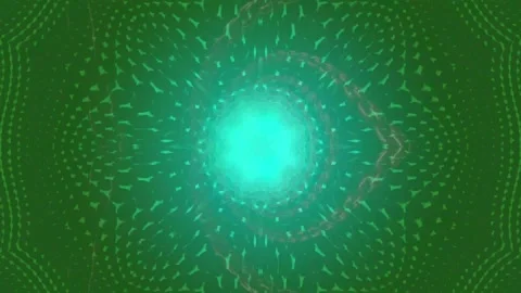 Glowing turquoise green circular abstract light tunnel motion an intense Stock-Footage 335852139