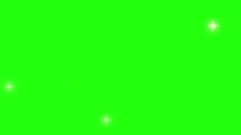 Glowing twinkling star spark glints on green screen background animation Stock Footage 341279736
