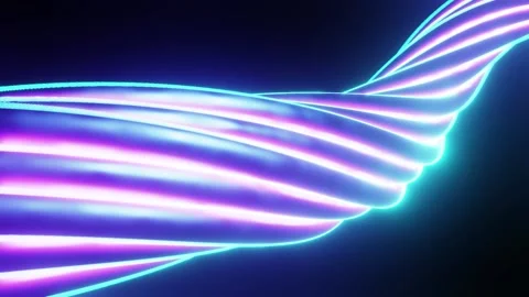 Glowing Twisted Cable Animation Loop Stock Footage 222222186