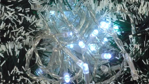 Glowing twisted garland Stock Footage 158909774