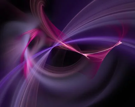 Glowing twisted shapes surfaces. Physical processes and quantum theory Stock Illustration
