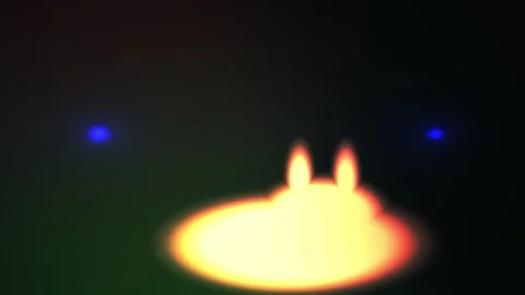 Glowing UFO with blue lights in the dark. Stock Footage 336701207