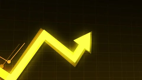 Glowing upward arrow grid growth success and rising business or finance tre.. Stock Footage 340383782