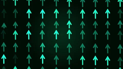 Glowing upward arrows background showing growth progress and direction in a.. Stock Footage 336874592