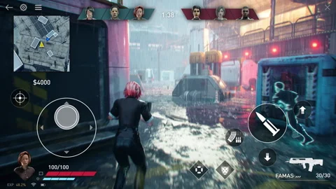 Glowing urban map with reactive environments and bold player running sequences. Stock Footage 318292204