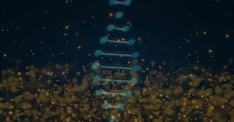 Glowing vertical capsule helix pulsing in digital studio, with pixel texture and Stock Illustration