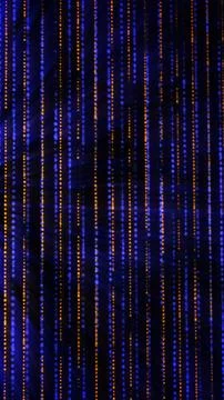 Glowing vertical dotted streams in blue and orange 스톡 일러스트