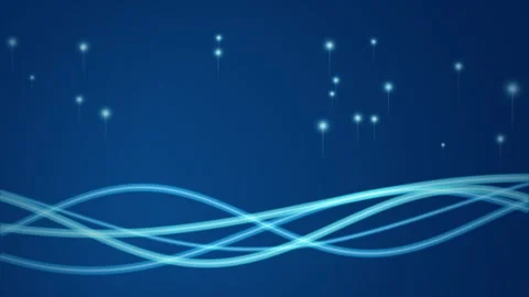 Glowing vertical light trails and wavy lines in a seamless loop Stock Footage 341490286