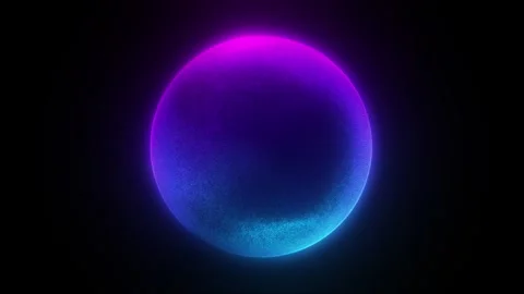 Glowing vibrant particle 3d sphere in the Universe. Abstract technology, sc.. Video stock 317451024