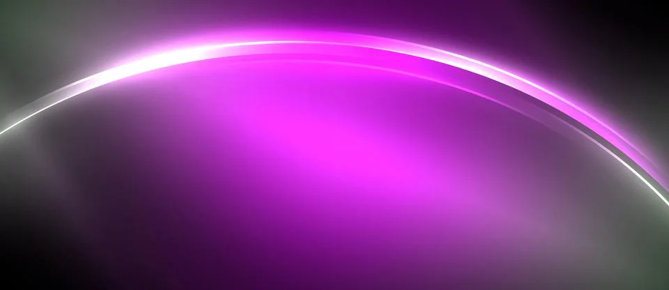 A glowing violet circle on a black background with a waterlike visual effect Stock Illustration