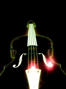 Glowing violin 库存插图