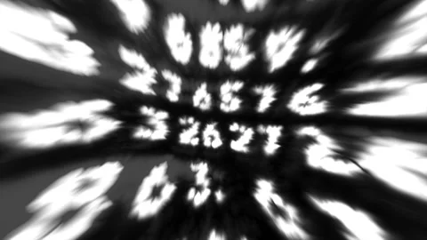 Glowing virtual numbers for game code. Motion. Glowing numbers appearing in Stock Footage 229801518