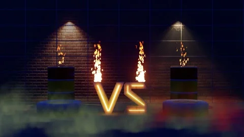 Glowing VS Fire Battle Background Video stock 320828267