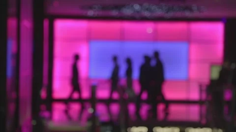 Glowing wall changes collor - wedding venue Stock Footage 41677592