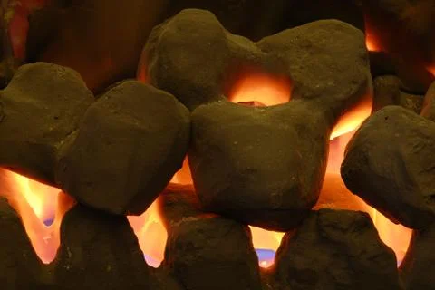 Glowing Warm Fire Stock Photos