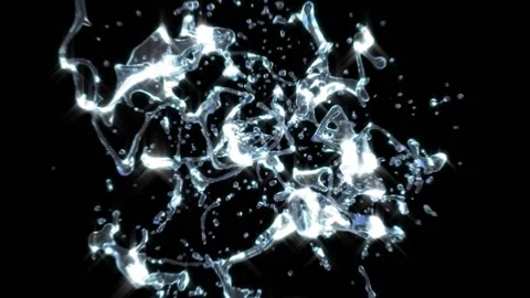 Glowing Water Drop Explosion Stock Footage 229326524