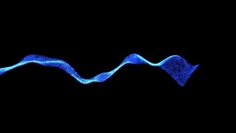 Glowing  wave form particle 3D render look like spider web Stock Footage 70552505