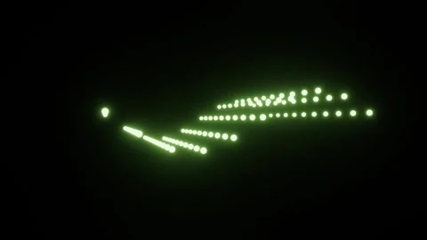 Glowing Wave of Light Dots Stock Footage 310548791