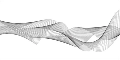 Glowing wave line 8 Stock Illustration