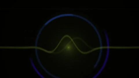 Glowing wave pattern on black background. Stock Footage 335362978