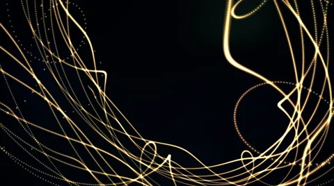 Glowing waved lines, abstract background Stock Footage 65434537