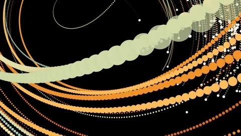 Glowing waved lines with particles Stock Footage 93282550