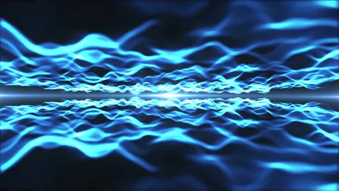 Glowing waves on a blue background 스톡 동영상 172465775