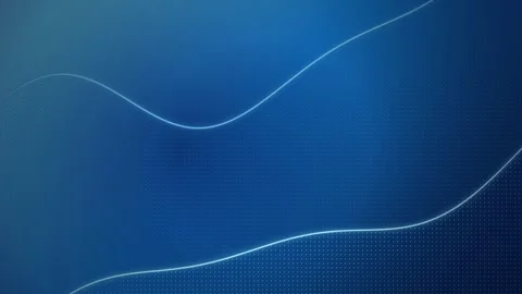 Glowing wavy lines shimmer on a blue grid in a seamless loop Stock Footage 341274774