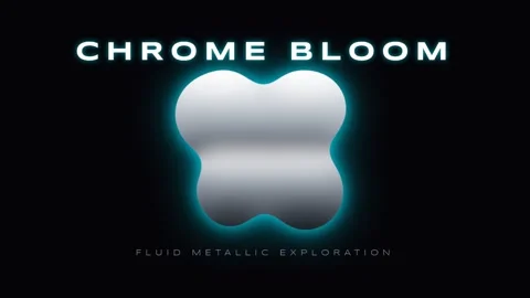 Glowing white abstract blob shape on black background for design elements Stock Footage 337655205