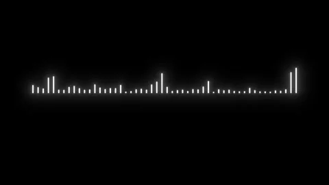 Glowing White Audio Waveform Spectrum Equalizer Sound Meter Display Loop Stock Footage 340357492