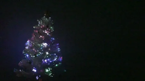 Glowing White Christmas Tree - B - 1920x1080 - 1 minute loop Stock Footage 33312802