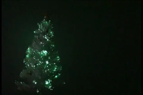 Glowing White Christmas Tree - C - 720x480 - 1 minute loop Stock Footage 33299722